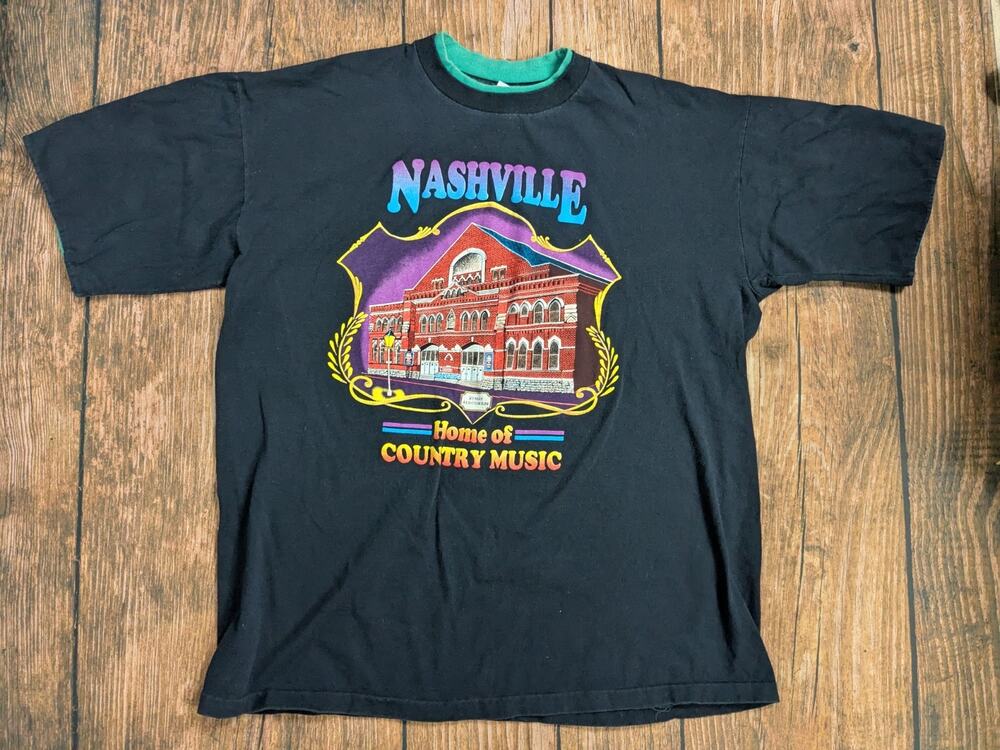 Nashville Country Music Ryman Auditorium Graphic Vintage T Shirt Belton Size XL